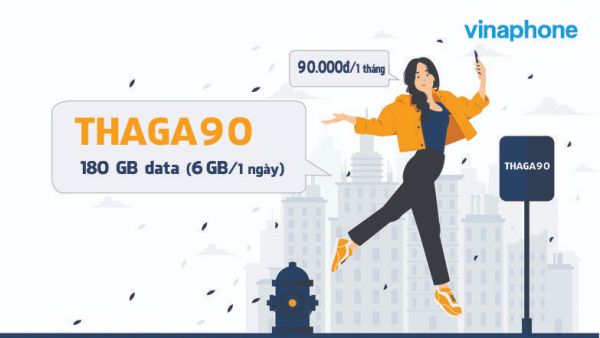 Cách đăng ký gói Thaga 90 Vinaphone nhận 180GB truy cập mạng 