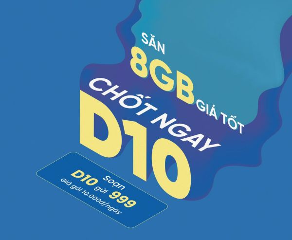 Cách đăng ký gói D10 Mobifone nhận 8GB chỉ 10K
