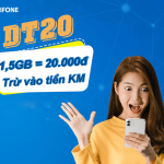 Đăng ký gói DT20 MobiFone nhận ngay 1,5GB/ ngày chỉ 20,000đ