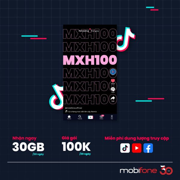 Hướng dẫn đăng ký gói MXH100 cho sim Mobifone siêu dễ