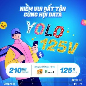 Hướng dẫn đăng ký gói YOLO 125V Vinaphone có 7GB mỗi ngày