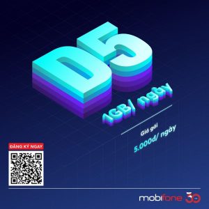 Hướng dẫn đăng ký gói D5 Mobifone nhận 1GB/ ngày chỉ 5K